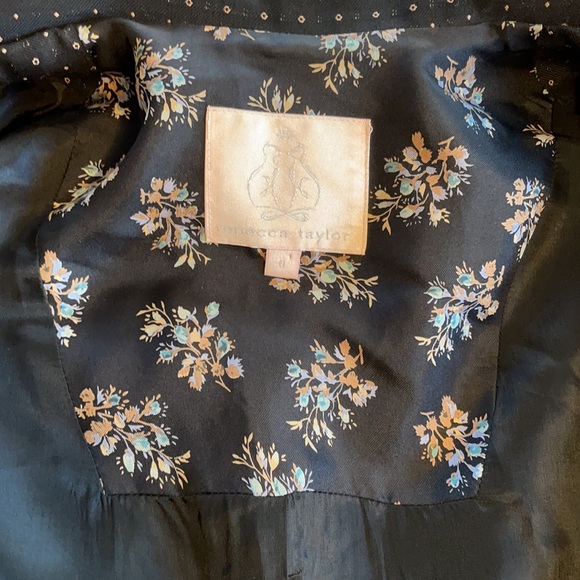 Rebecca Taylor Wool/Silk Blend Black Blazer - Picture 9 of 12